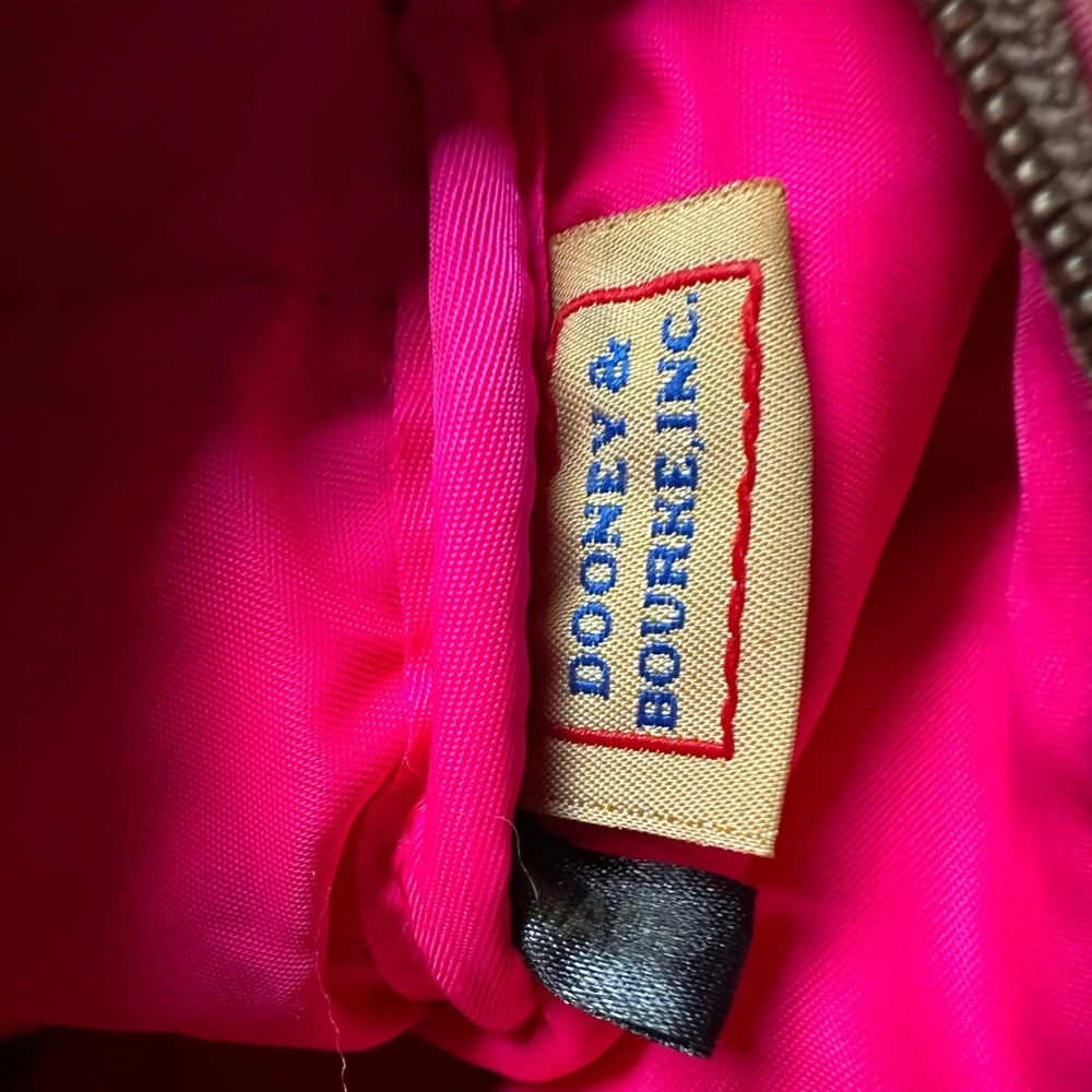 Dooney & Bourke Nylon North South Triple Zip Crossbody in Fuchsia